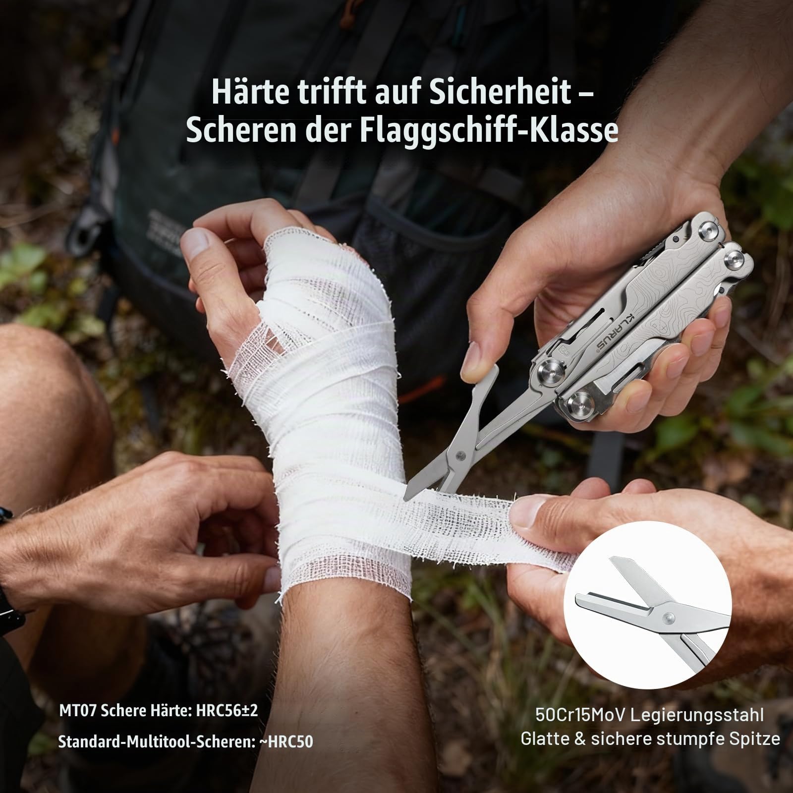 KLARUS 20 in-1 MT07 Professionelles Multifunktionswerkzeug-Zangen-Geschenkset für Herren, Multifunktionswerkzeug inklusive Zange und Klappmesser, mit Holster