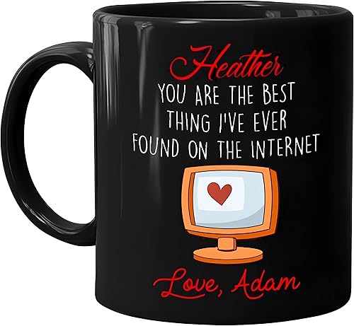 Taza de citas en línea regalos personalizados para parejas eres lo mejor que he encontrado en Internet taza de café de cerámica regalos para parejas