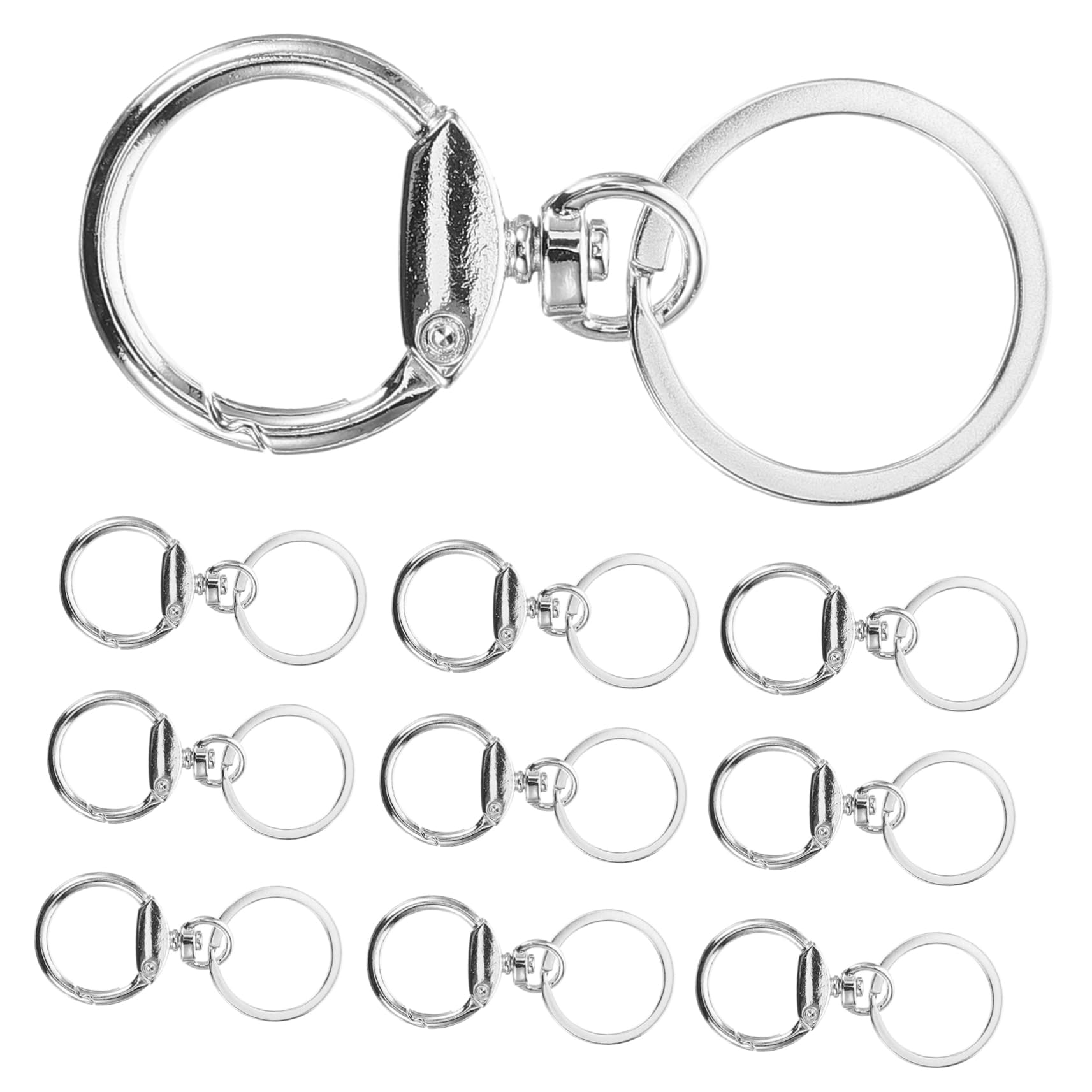 ARTIBETTER 3 Set Portachiavi Metallo Zincato Da Clip Per Portachiavi Accessori Fai Da Te Per Creazioni Uniche E Decorazioni Resistente E Leggero Per Chiavi E Pendenti 10 Pezzi*3