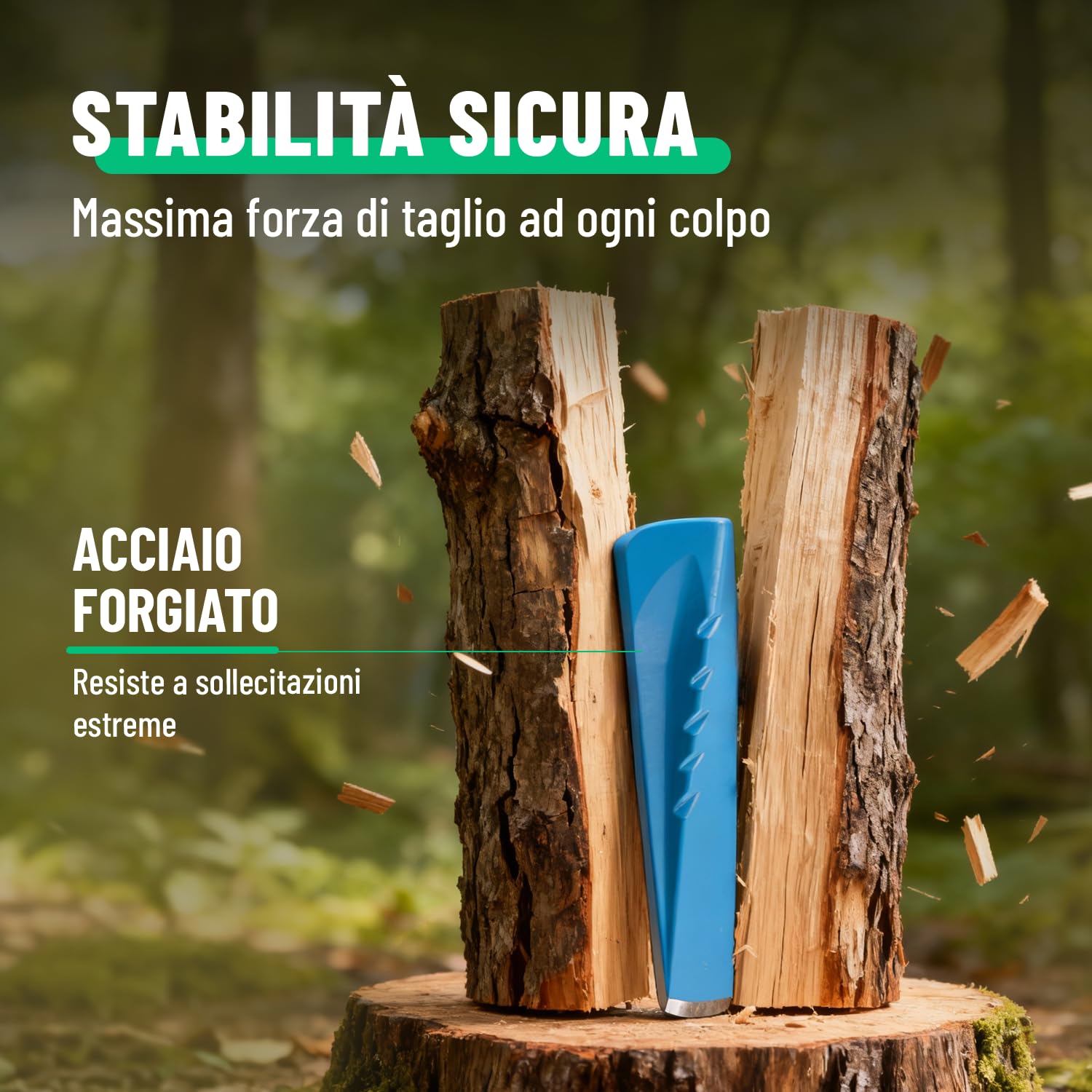 greate Cunei spaccalegna Manuale in Acciaio - Cuneo per spaccalegna Resistente all’Usura e Durevole in Acciaio C45 - Cunei spaca Legna