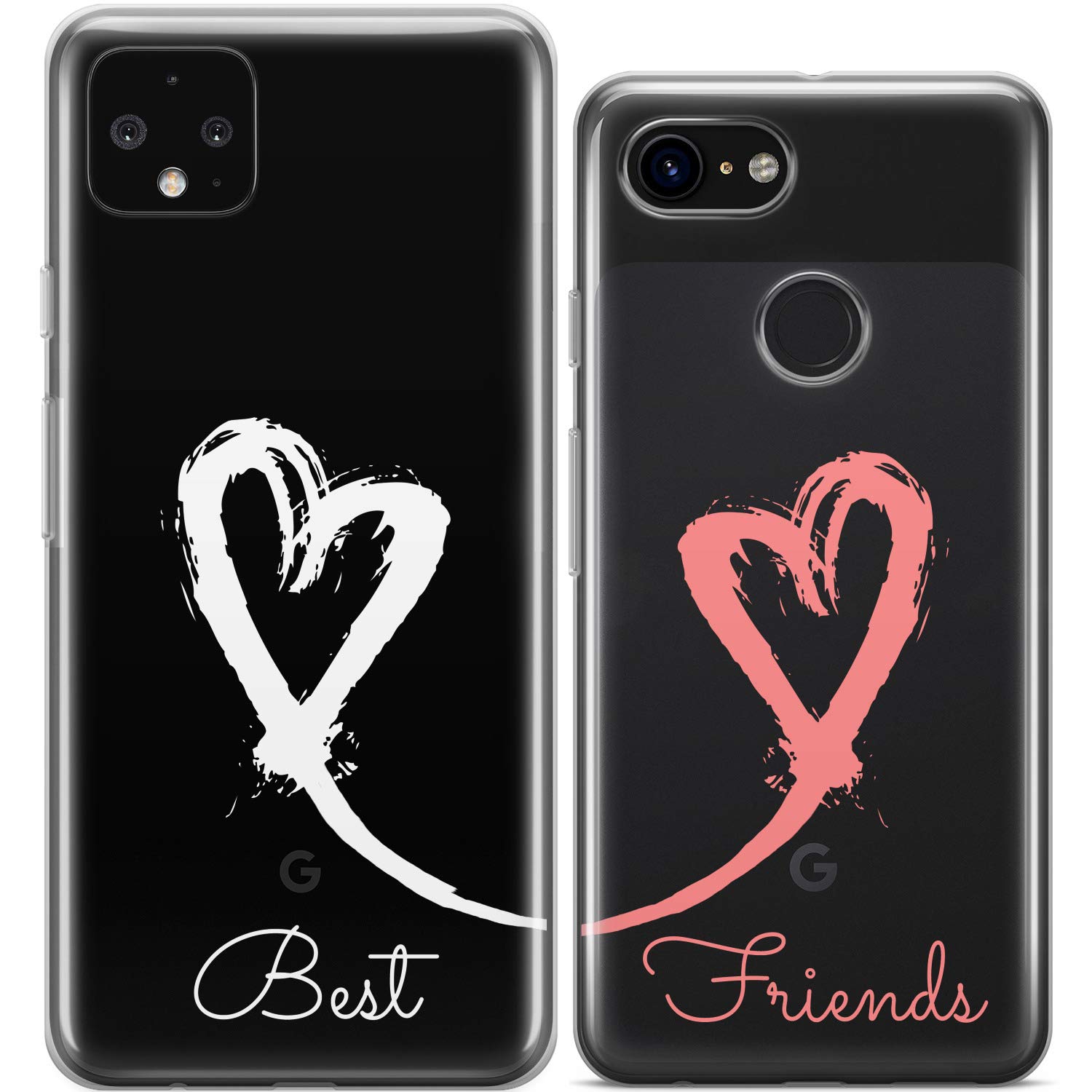Mertak Matching Cases Compatible with iPhone 16 15 Pro Max 14 Plus 13 12 Mini 11 SE XS S25 S24 BFFs Unbiological Sisters in Law Best Friends Besties Hearts Friendship Galentine's Day for Two Girls