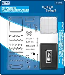 Tilibra - Kit Clear Stamp Planner - Blister com 3 Unidades