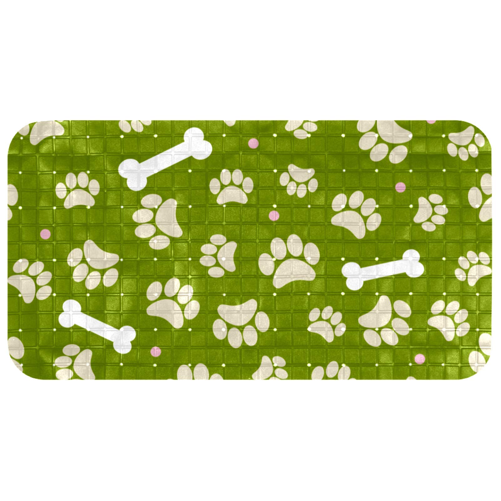 Tapis de salle de bain Bennigiry empreintes d'animaux pour protéger vos proches