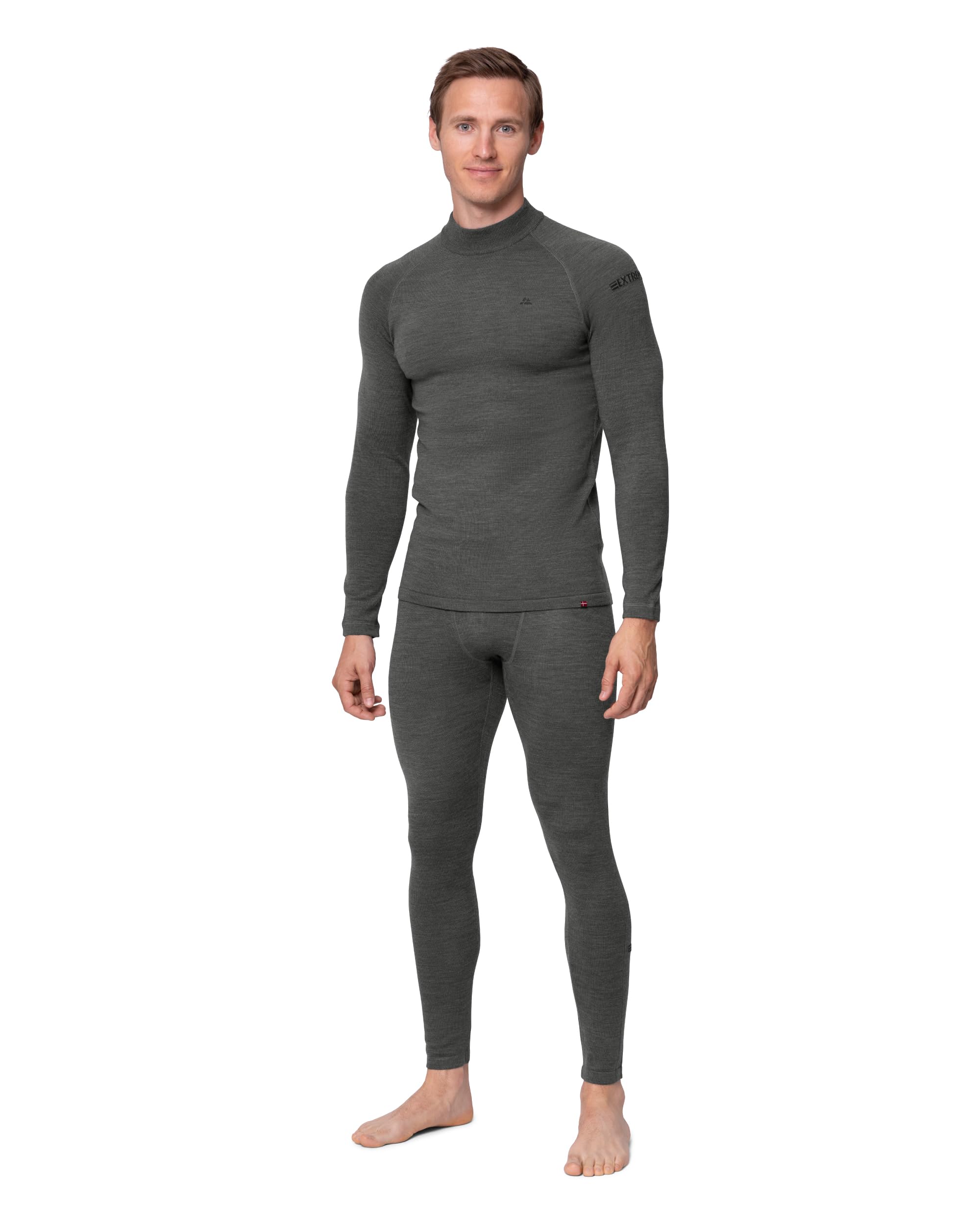 DANISH ENDURANCE Completo Termico Uomo in Lana Merino, per Il Freddo Estremo, Pantaloni Lunghi da Uomo, Maglia Termica Invernale