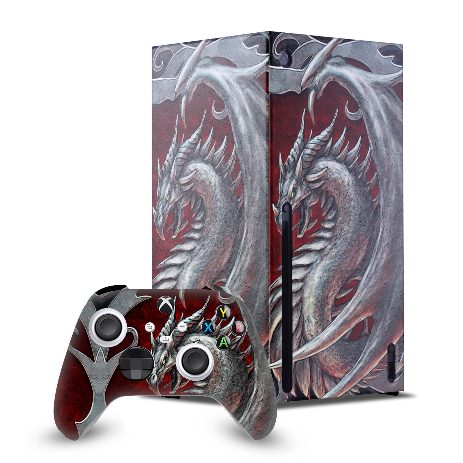 Head Case Designs Sous Licence Officielle Christos Karapanos Talisman En Argent Mix Art Enveloppement De Console De Jeu Et Skins Pour Manette De Jeu Ensemble compatible avec Xbox Series X