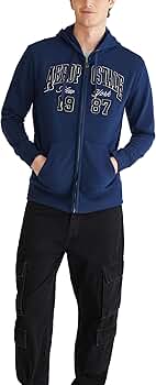 Amazon.com: Aero Logo Full Zip Hoodie- Arch, Cadet Navy, XS