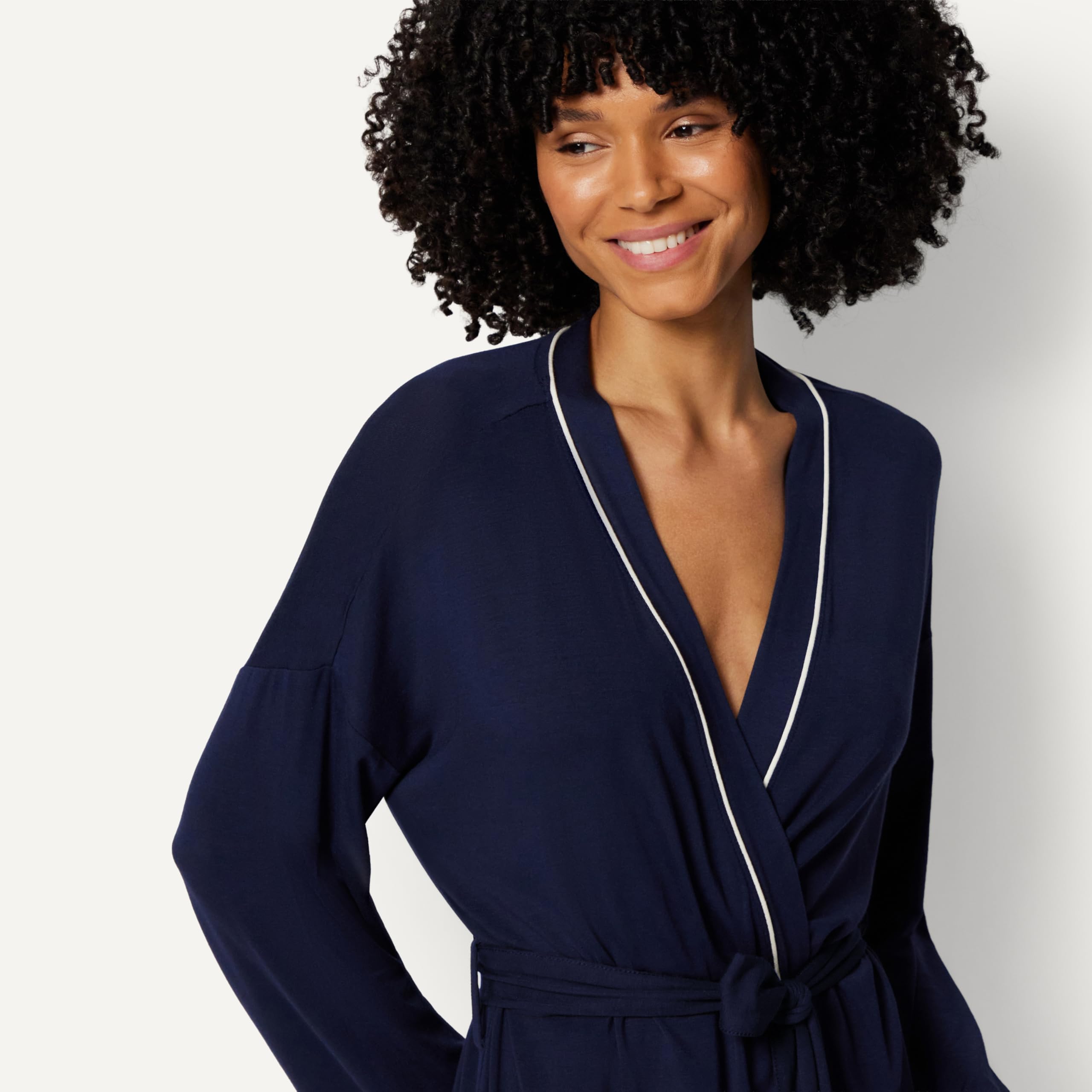 Amazon Essentials Robe de Chambre en Mélange de Modal, Peignoir à Manches Longues Femme