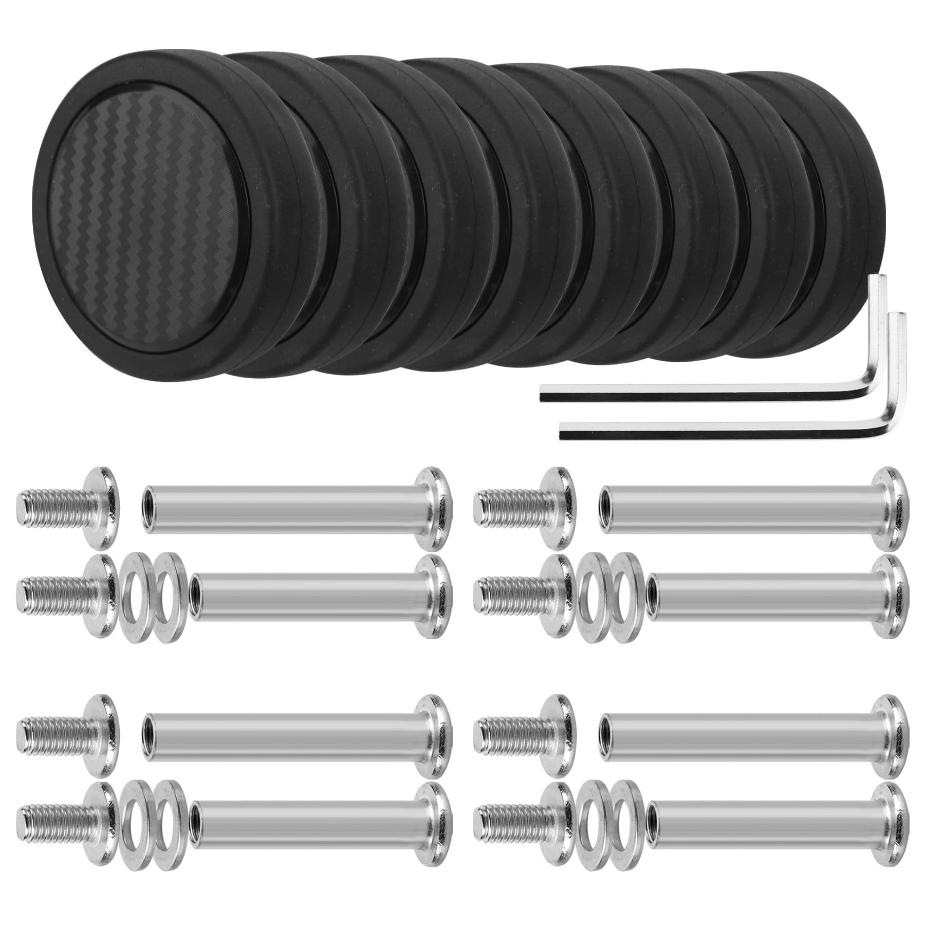 Lot de 8 Roues de Rechange pour Valise Résistantes Roues de Remplacement pour Bagages avec Roulements Kit de Roulettes de Rechange pour Valise(V41, 55 mm)