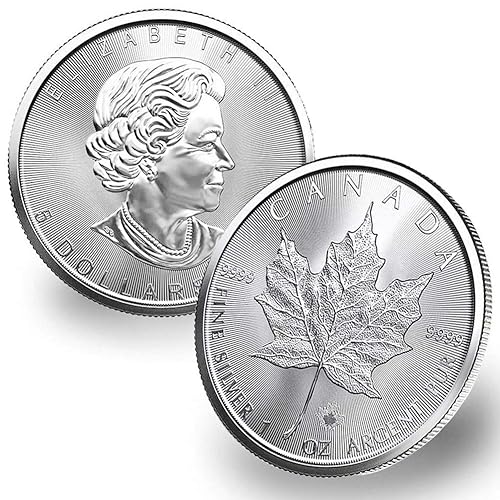 Miniatura 3 de CA 1988 - Present (Random Year) Lot of (25) 1 oz Silver Canadian Maple Leaf Coins Brilliant Uncirculated with our Certificates of Authenticity BU