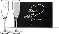 Vista 1 de Copas de champán personalizadas para boda, copas de brindis de aniversario, copas de boda, señor y señora, regalo de boda, copas de copas de champán