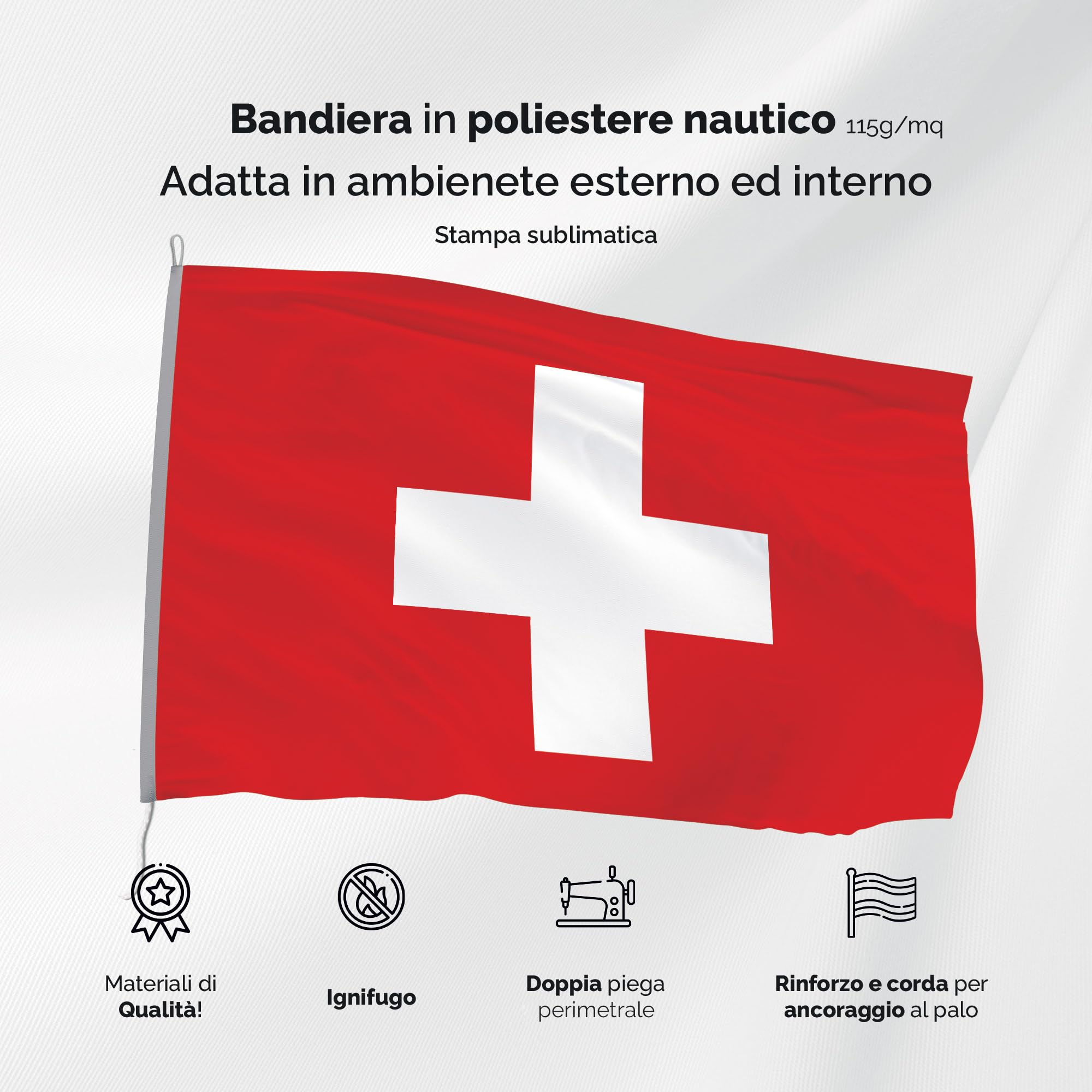 Bandiera Nato 150x225 cm in poliestere nautico | Il Tricolore