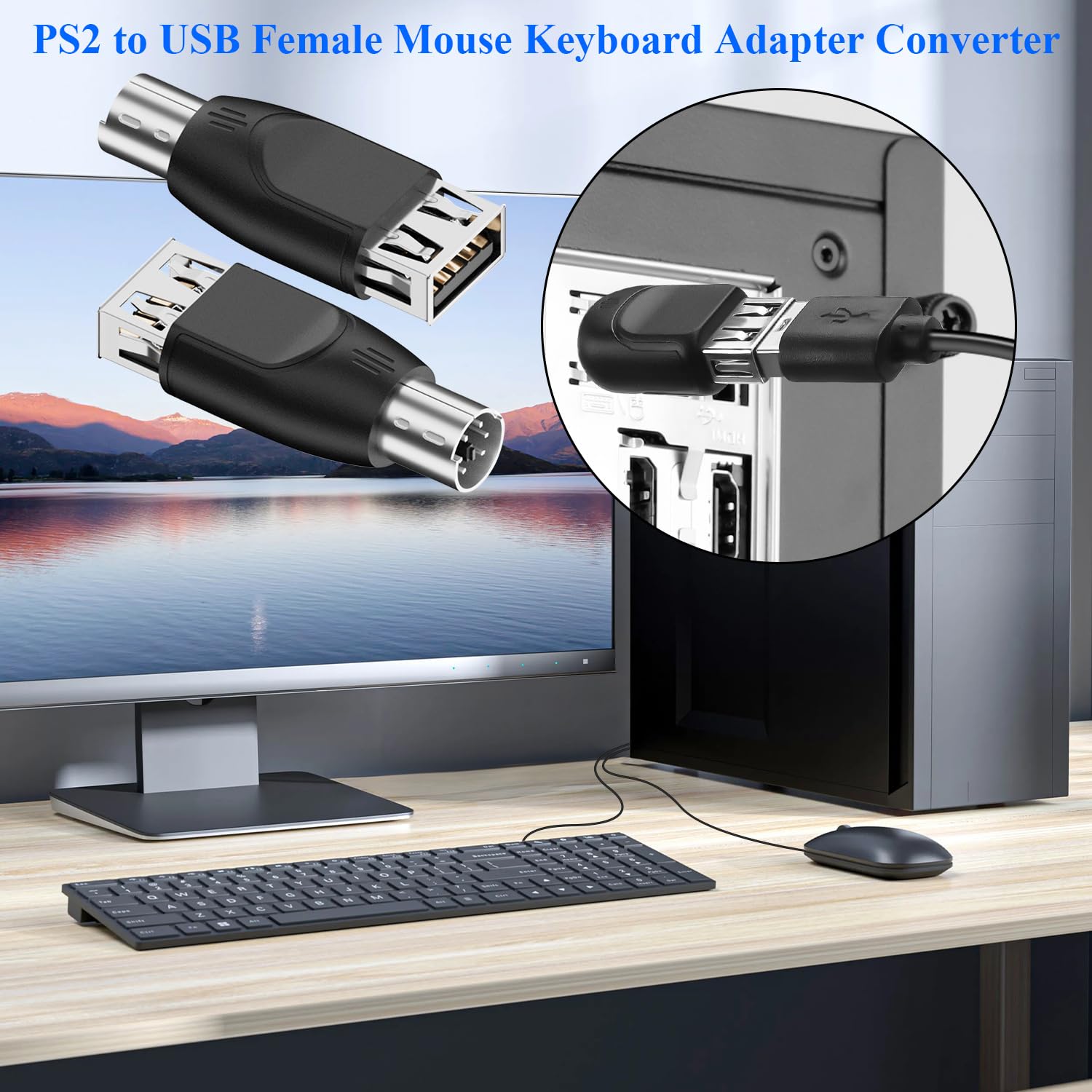 YARCHONN Cavo adattatore da USB a PS/2 femmina PS2 tastiera interfaccia mouse a USB A 2.0 maschio adattatore maschio per computer desktop laptop 18 cm 7 in 2 pezzi YARCHONN Cavo adattatore da USB a PS/2 femmina PS2 tastiera interfaccia mouse a USB A 2.0 maschio adattatore maschio per computer desktop laptop 18 cm 7 in 2 pezzi