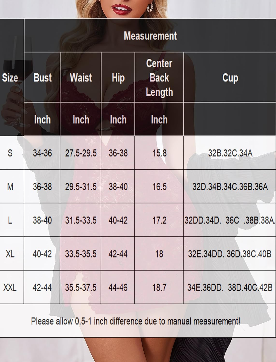 Avidlove Sexy Lingerie for Women Mesh Babydoll Dress Sheer Lingeries Lace Chemise Floral Outfits Lingerie Set with Thong - Image 6