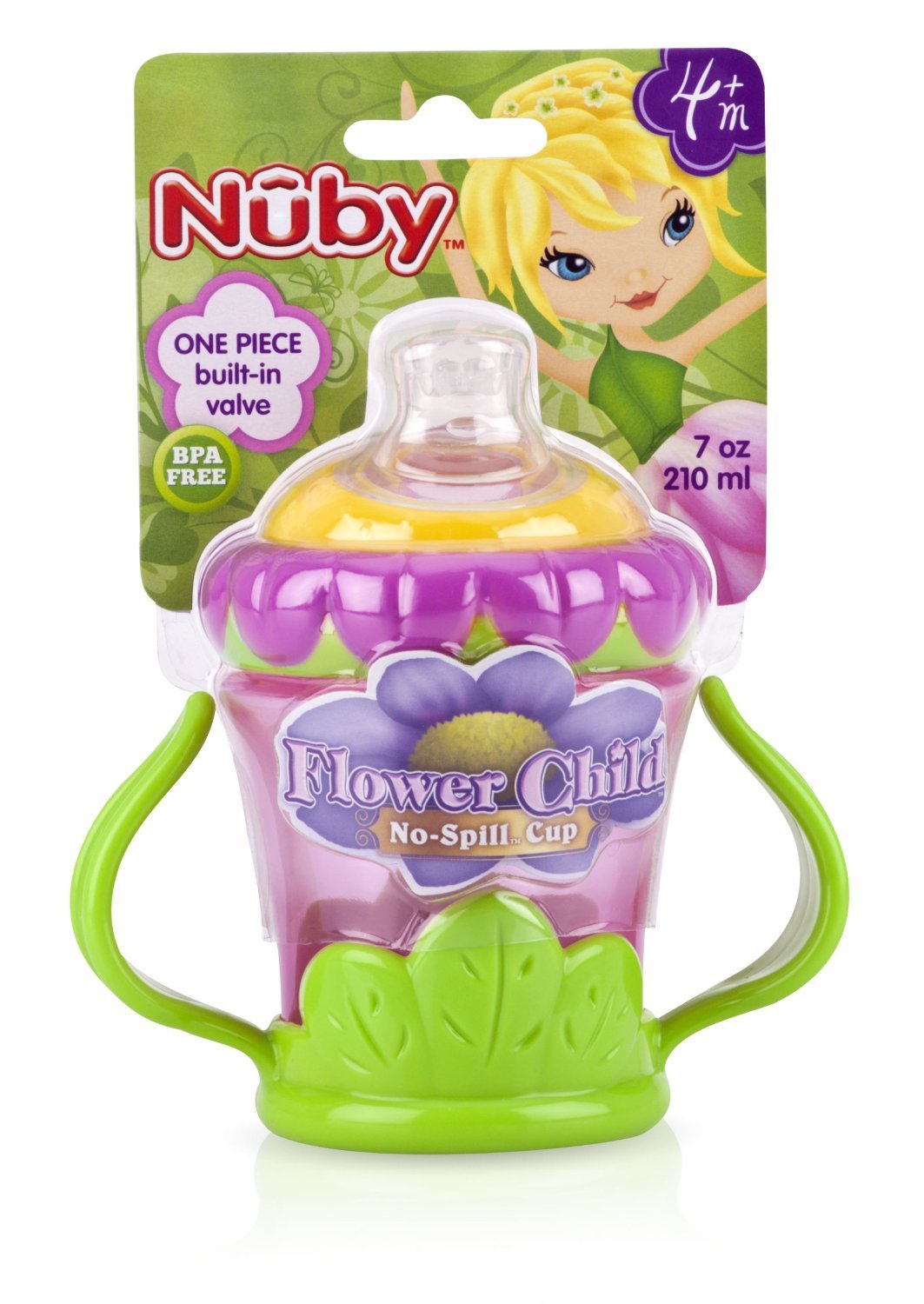 Nuby No Spill Cup met Omkeerbare Klep, 8 Oz, Paars
