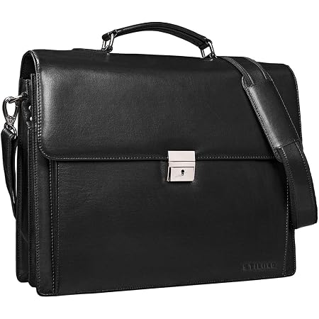 STILORD 'Rion' Borsa ventiquattrore uomo in pelle Cartella Valigetta 24 ore  in cuoio modello classico vintage Portadocumenti per l'ufficio, Colore:kara  - cognac : Amazon.it: Valigeria