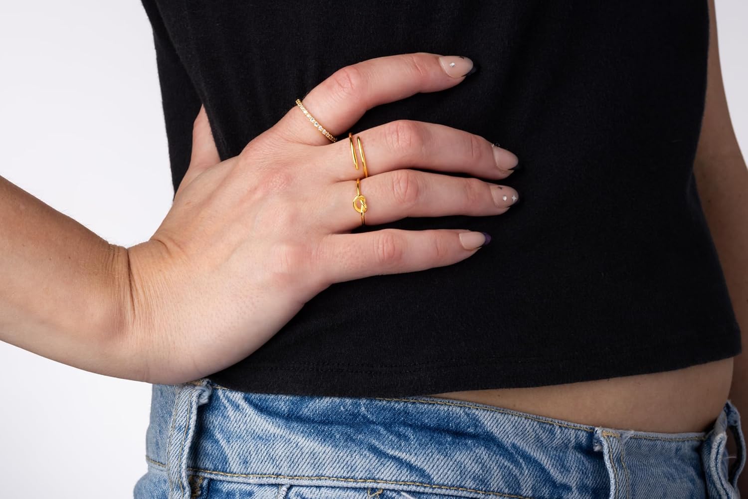 Pierced Owl Gold Plated 925 Sterling Silver Wrap Ring - Image 2