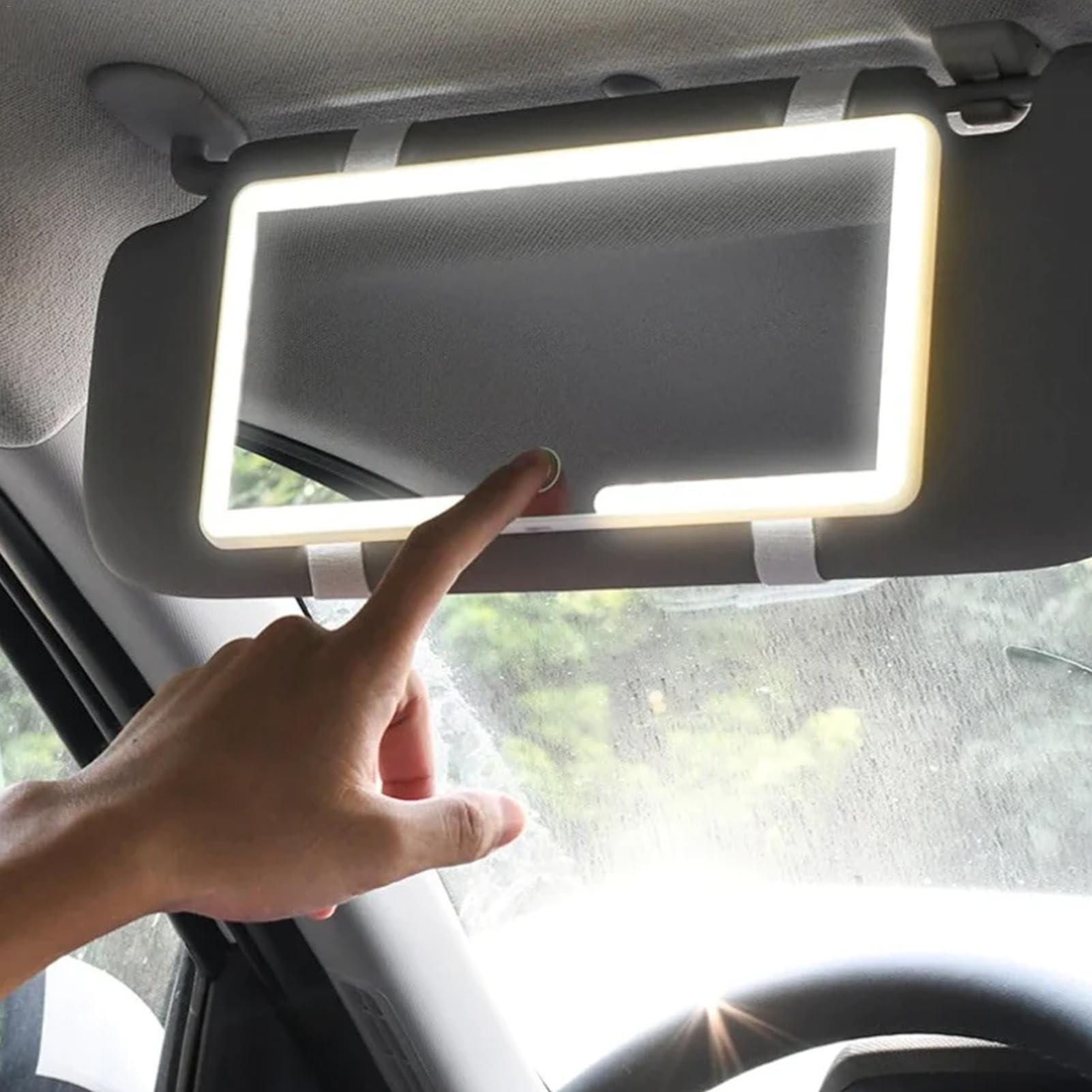 Miroir Voiture JOYTUTUS Miroir De Courtoisie Avec Pare-soleil De Voiture Avec Lumières Miroir Led Voiture
