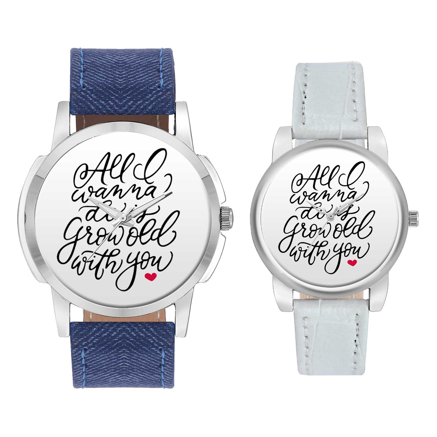 BIGOWL Dial Analogue Leather Band Couple Wrist Watch Combo for Men and Women (Multicolour) (B01N37JRO9) Amazon Price History, Amazon Price Tracker