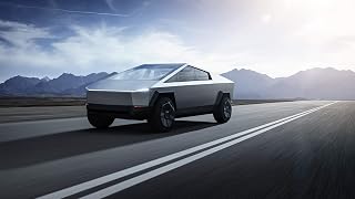 Iconic Arts Laminated 42x24 Poster: Tesla cybertruck Prototype 2020 HD