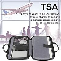 Vista 6 de Ytonet Funda protectora para transportar laptop de 17 a 17.3 pulgadas, delgada, con asas, compatible con la TSA, resistente al agua, compatible