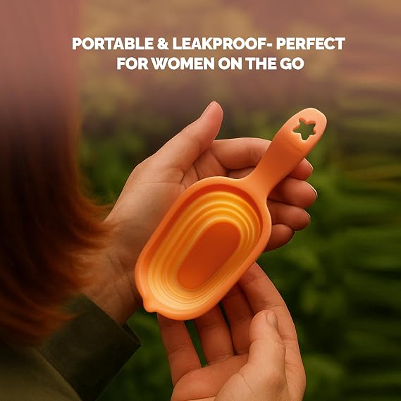 Reusable Pee Cups for Ovulation & Pregnancy Test Strips - 2 Leak-Proof Urine Sample Cups, Collapsible Silicone Design + 5 Disposable Gloves - Conception Aid Kit for Women