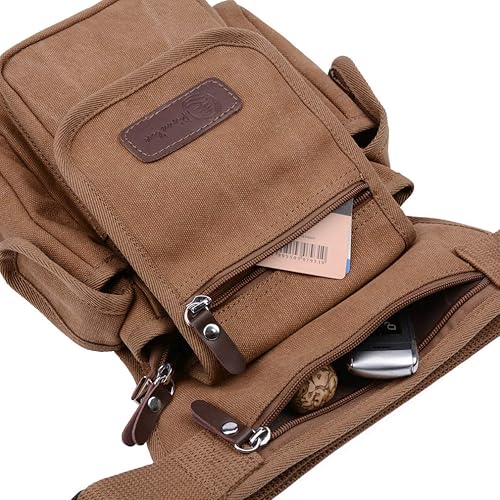 Riñonera de lona para hombres y mujeres, bolsa táctica militar para motocicleta, ciclismo, senderismo, camping, viajes al aire libre, bolsa cruzada,
