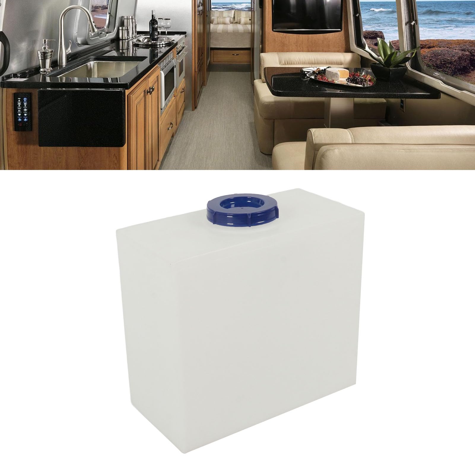 Serbatoio dell'Acqua per Rimorchi Serbatoio dell'Acqua per Barche Serbatoio dell'Acqua per Camper da 7 Galloni A Prova di Perdite LLDPE per Uso Alimentare 15,75x 14,17x 7,87