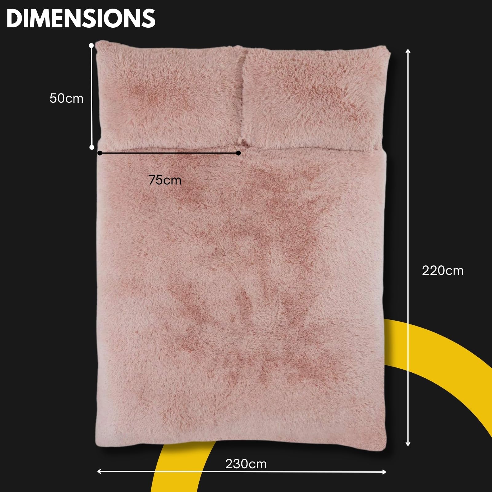 Sleepdown 5056242754657 Juego edredón con Fundas de Almohada, 1 pieza (220 cm x 230 cm), diseño de Pelo Largo, Color, poliéster, Rosa encarnado, Matrimonio