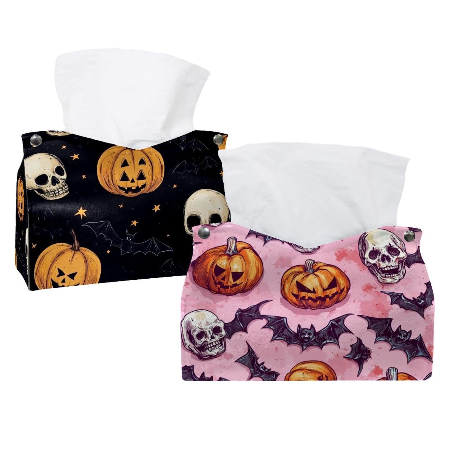 Boîte à mouchoirs Halloween : rangez vos mouchoirs avec nos motifs citrouilles