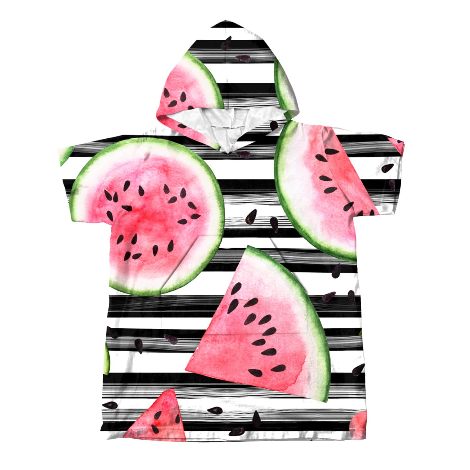 Chickwin Poncho Mare Bambino Con Cappuccio – Stampa Ananas Tropicale – In Microfibra, Assorbente E Asciugatura Rapida – Taglie S/M/L Da 2 A 13 Anni