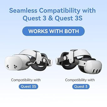 Calycal VR Head Strap Compatible with Meta Quest 3/3S ,8000mAh Fast Charging & Audio Expansion Hub ,Charge and Use Headphones Simultaneously via Dedicated USB-C & 3.5mm Ports ,Quick-Release Design for VR Gaming