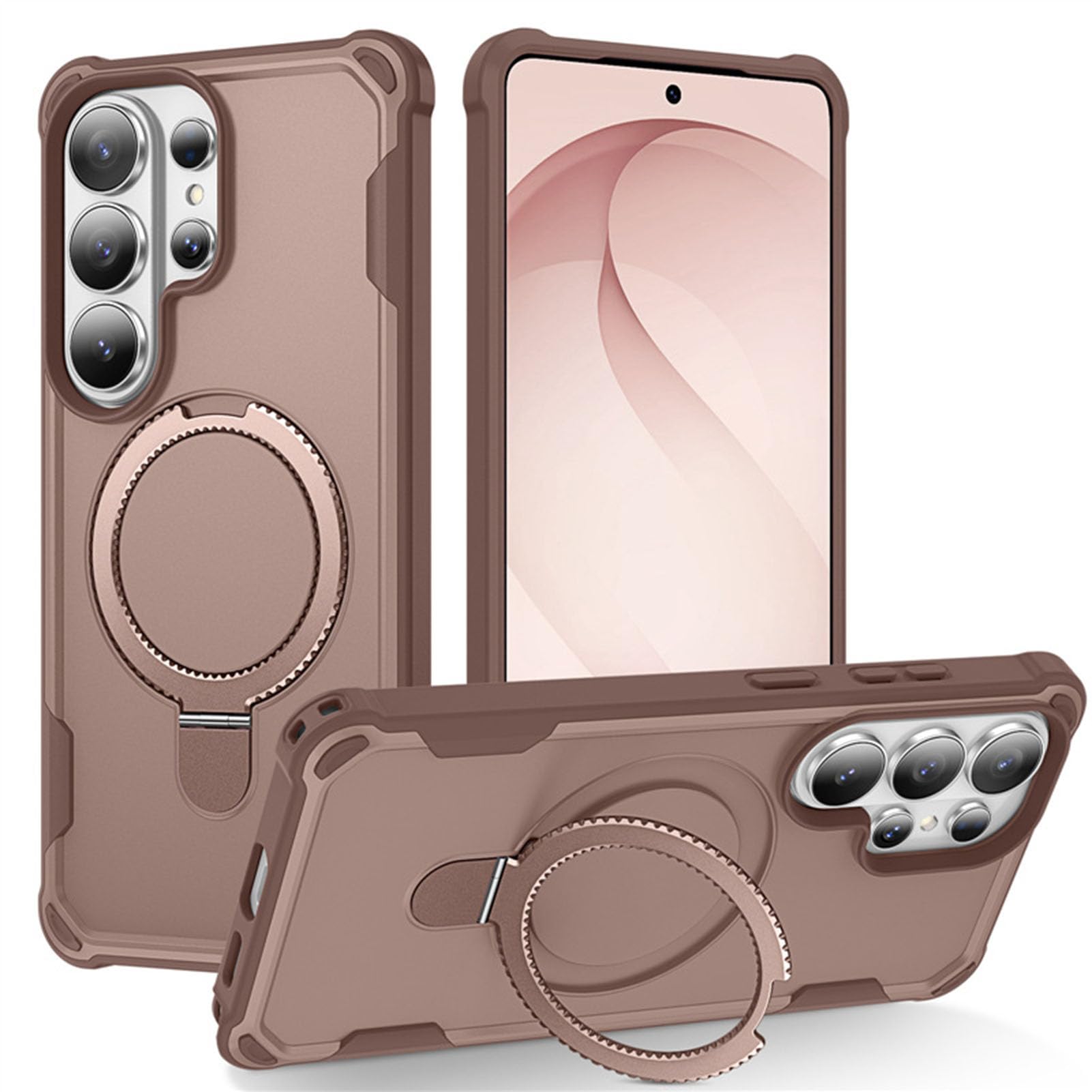 Coque Samsung S26 antichoc militaire fine dotée d'un anneau magnétique de soutien
