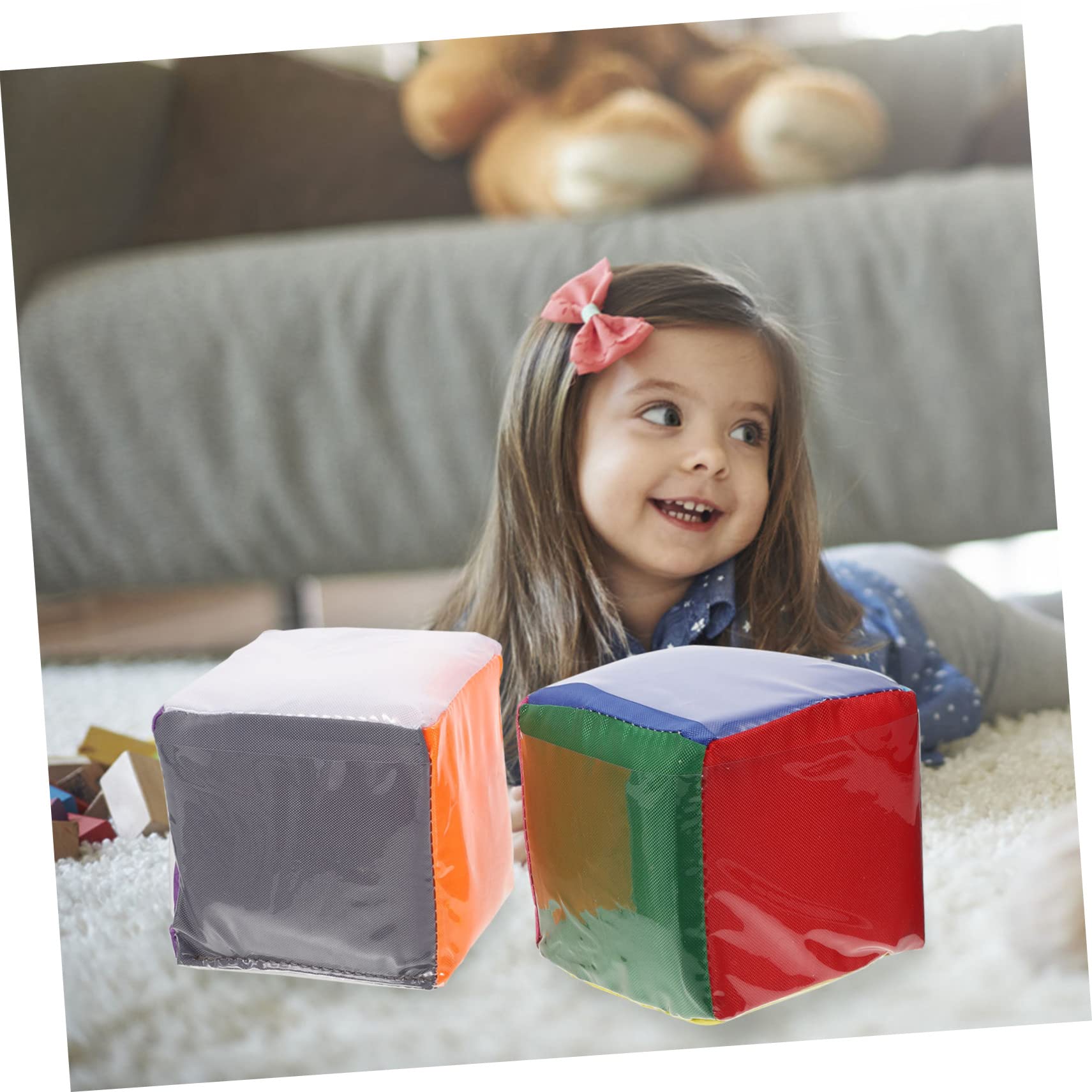 ibasenice 6stücke Lernwürfel Für Junge Mädchen Transparente Taschen DIY Spielzeug Pädagogisches Hilfsmittel Kreativität Und Hand-Augen-koordination Für Vorschulkinder Und
