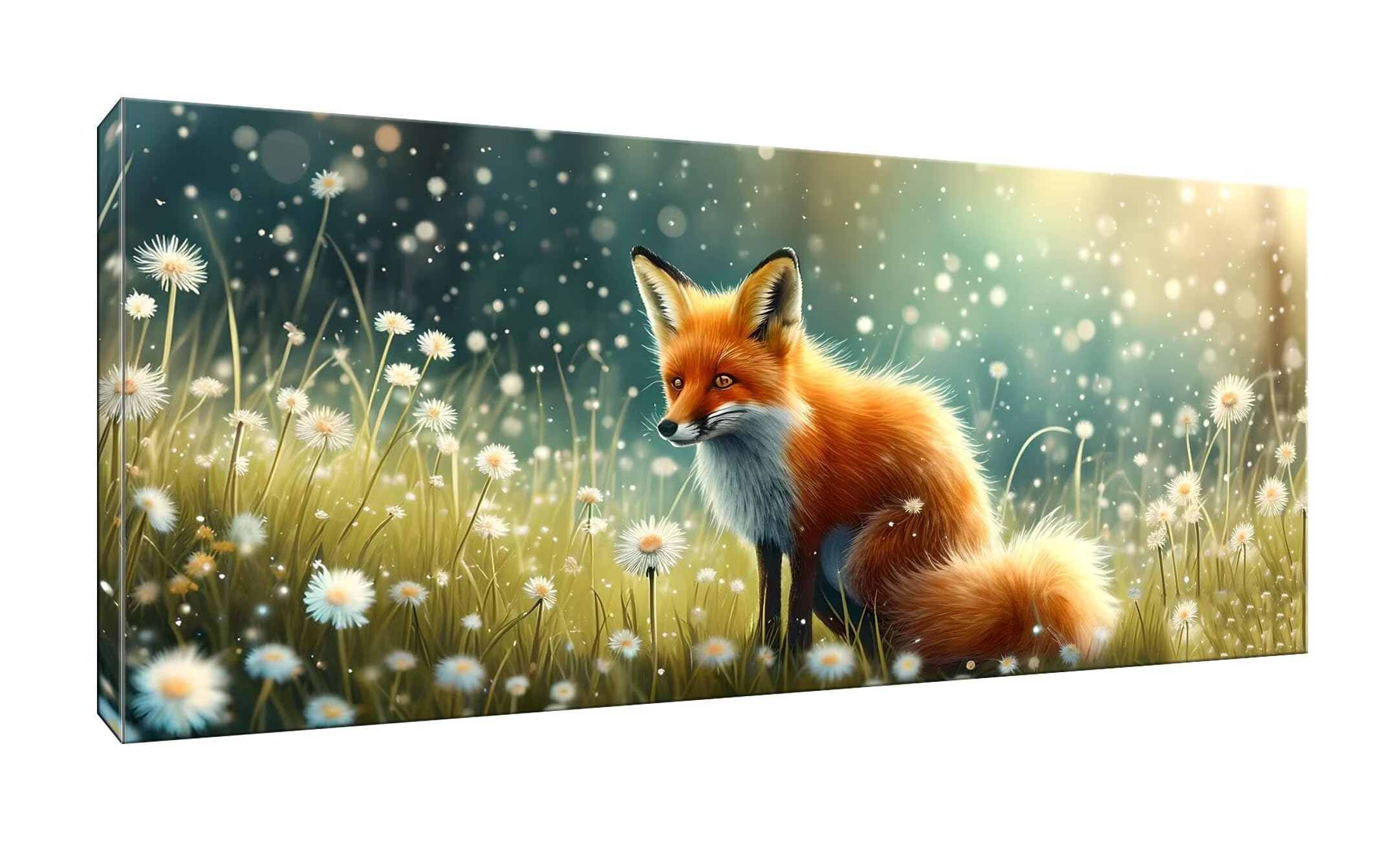 Renard Pissenlit Peinture par Numéros pour Adulte, Activité Manuelle DIY Peinture Acrylique pour Enfants Débutants Kit de Loisir Créatif Numéro d'Art Complet - 80x160cm sans châssis en bois E-808
