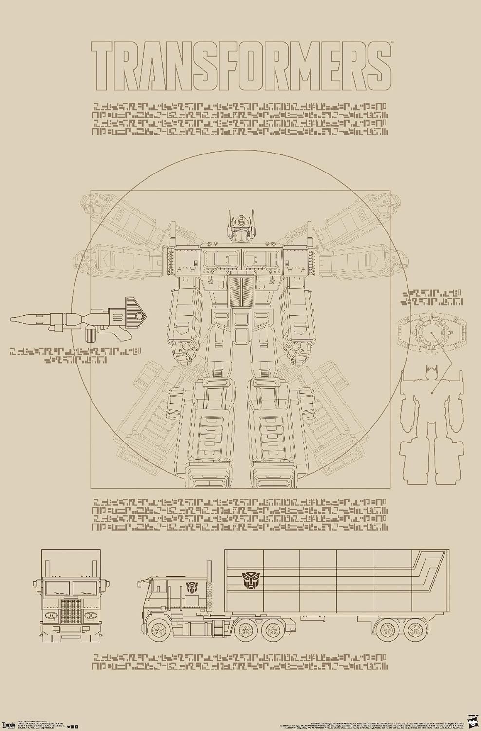 Trends International Hasbro Transformers – Sketch Wall Poster, 22.375″ x 34″, Premium Unframed Version