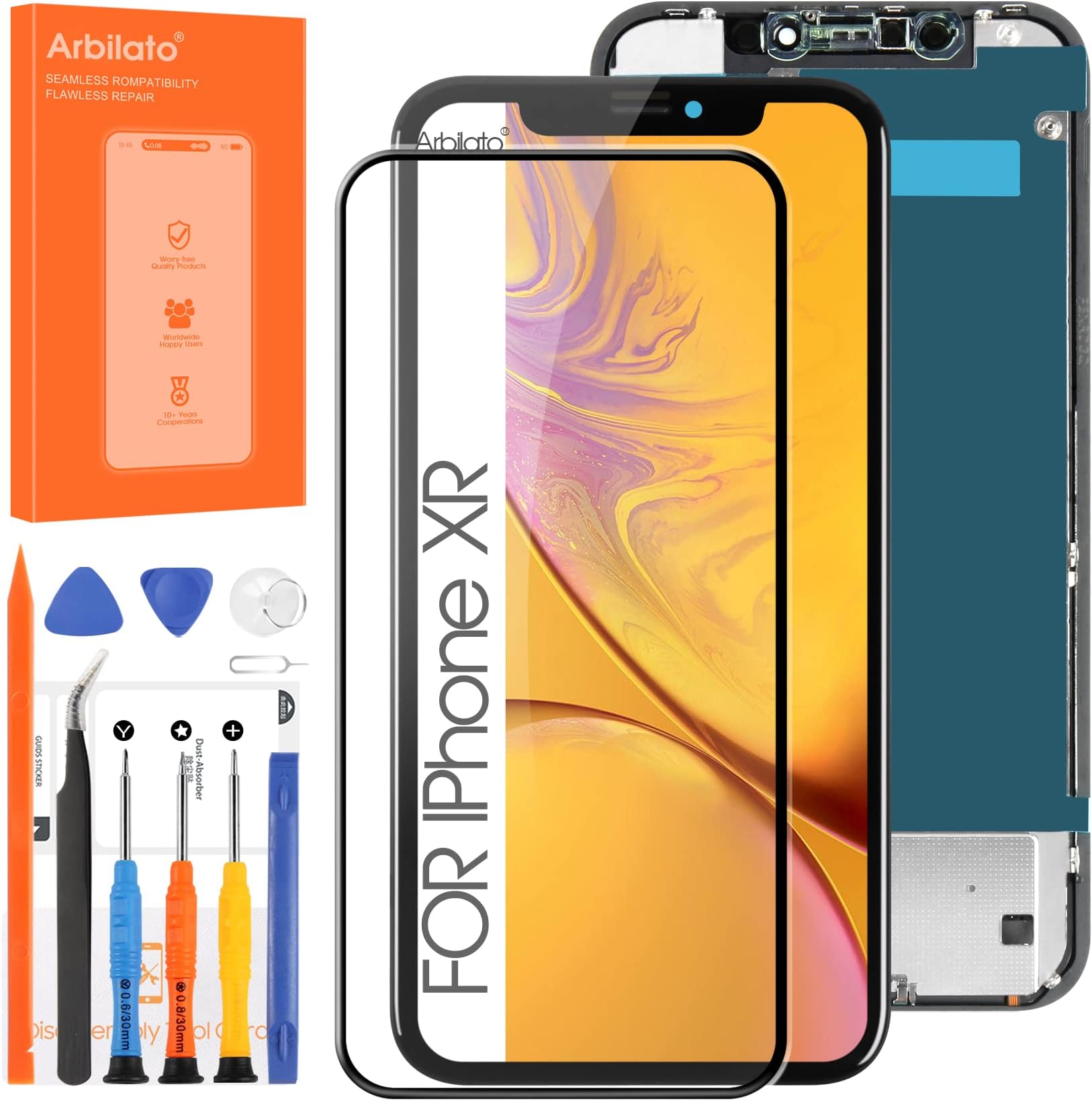 Incell Screen for iPhone XR Screen Replacement for iPhone A1984 LCD Screen A2106,A2105,A2018 Touch Display Digitizer Assembly Repair Parts(Black No Face ID)