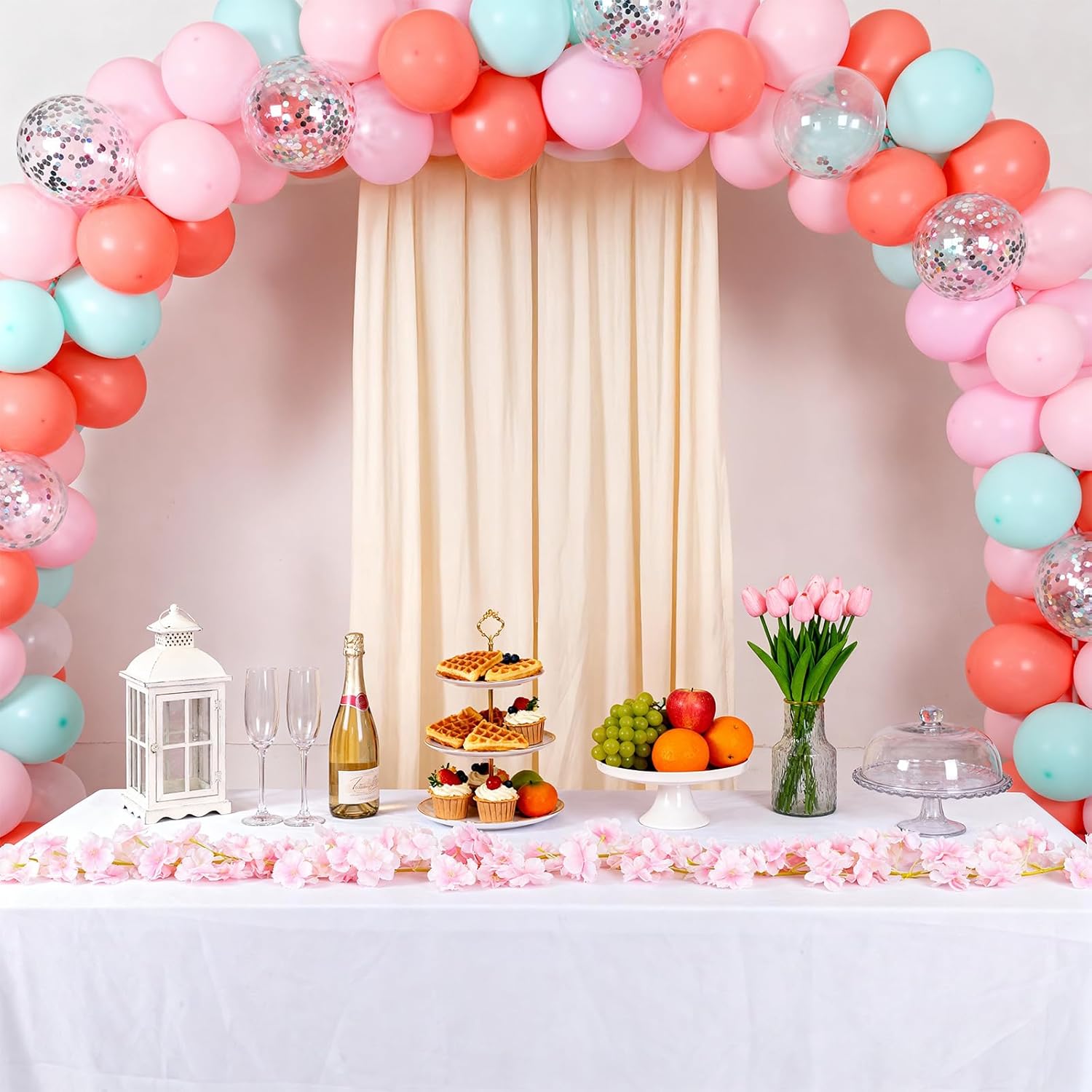 10 Pack 60 FT Cherry Blossom Flowers, Artificial Cherry Blossom Branches, Light Pink Faux Sakura Flowers Vines for Wedding Arch, Party Decor, Home & Office Spring Summer Decoration