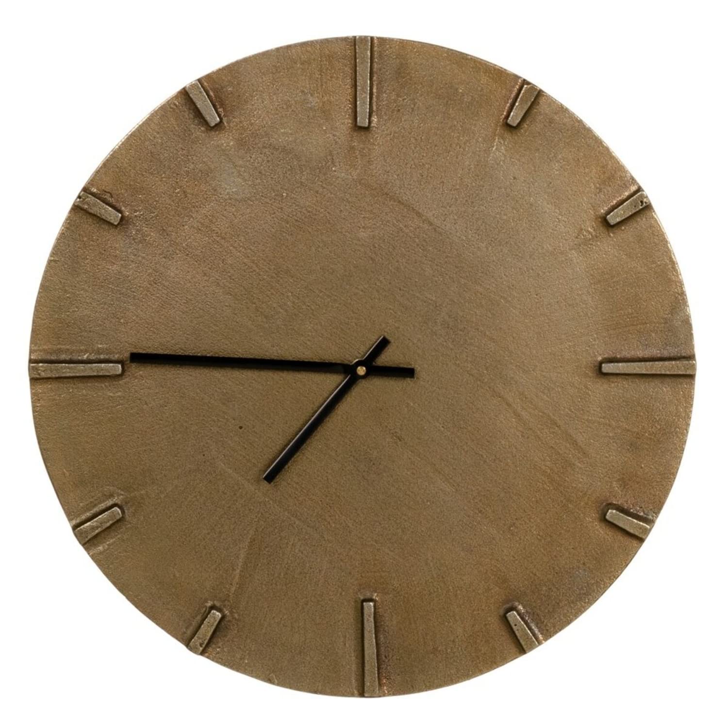 Horloge murale en aluminium doré haut de gamme au format 38cm