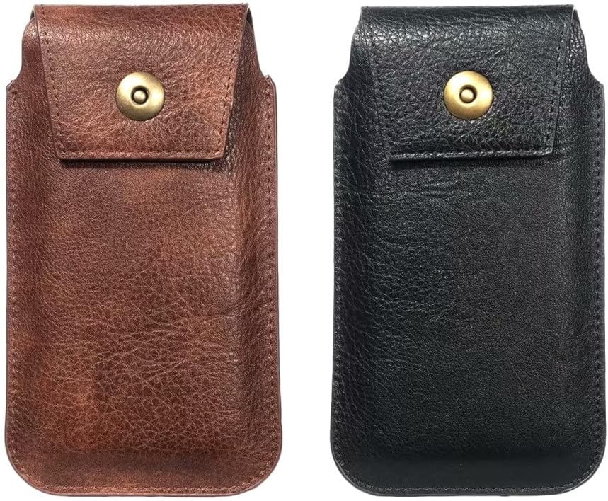 Retro Belt Clip Case Holster Men Waist Bag Belt Clip Phone Case Zipper Card Bag Holster Bag