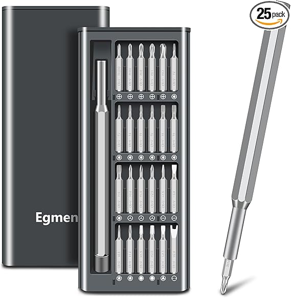 Precision Screwdriver Set, 25 in 1 Mini Magnetic Small Screwdriver Set Case for PC, Eyeglasses, Computer, Electronic, Watch Repair Kit with Phillips and Star Tiny Screw Driver