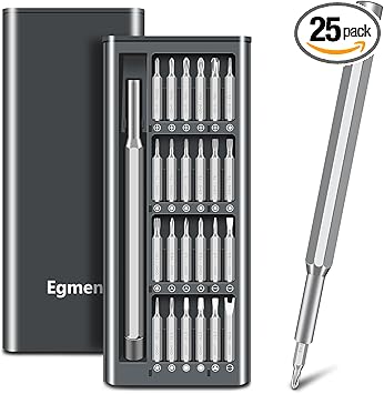 Precision Screwdriver Set, 25 in 1 Mini Magnetic Small Screwdriver Set Case for PC, Eyeglasses, Computer, Electronic, Watch Repair Kit with Phillips and Star Tiny Screw Driver