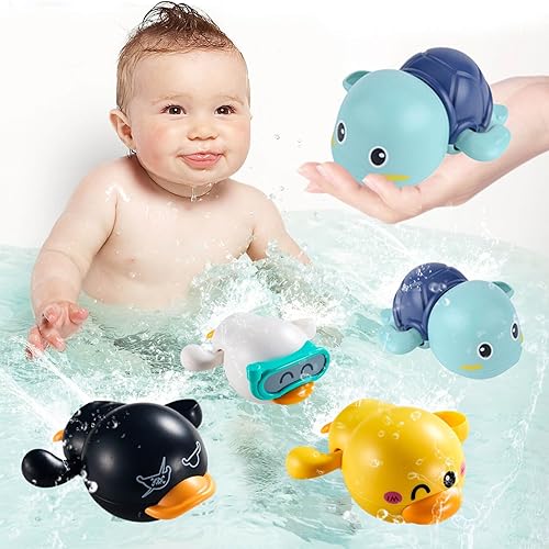 Miniatura 1 de Juguetes de baño para niños pequeños de 1 a 3 años, juguetes de baño para bebés, juguetes de bañera de cuerda para niños de 1, 2, 3, 4 años,