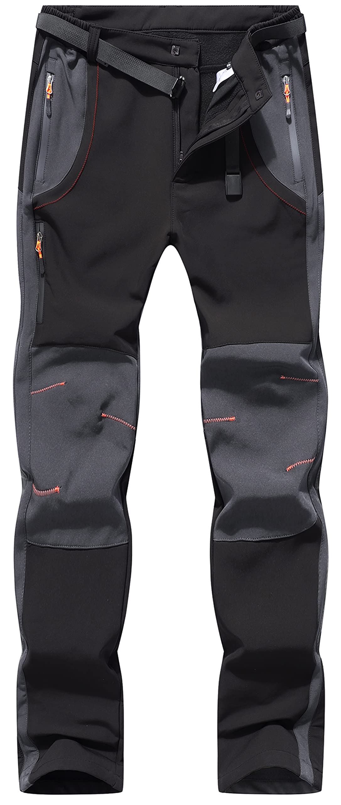 DAFENP Pantaloni Trekking Sci Uomo Invernali Pantaloni da Lavoro Termici Impermeabile Pantaloni Neve Softshell Montagna Escursionismo Caldo All'aperto