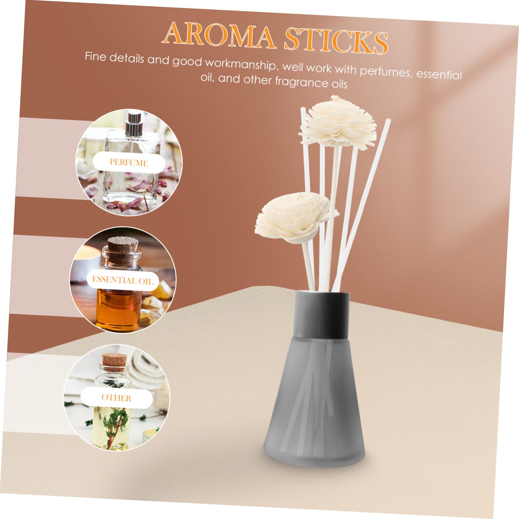 MAGICLULU 5 Boxen Flammenloser Aromatherapie-Stick Tragbare Aromablätter Aroma-Accessoire Bad Diffusor Für Ätherische Öle Ätherische Öle Für Diffuser Für Zuhause Stöcke Und Sepak Takraw Weiß