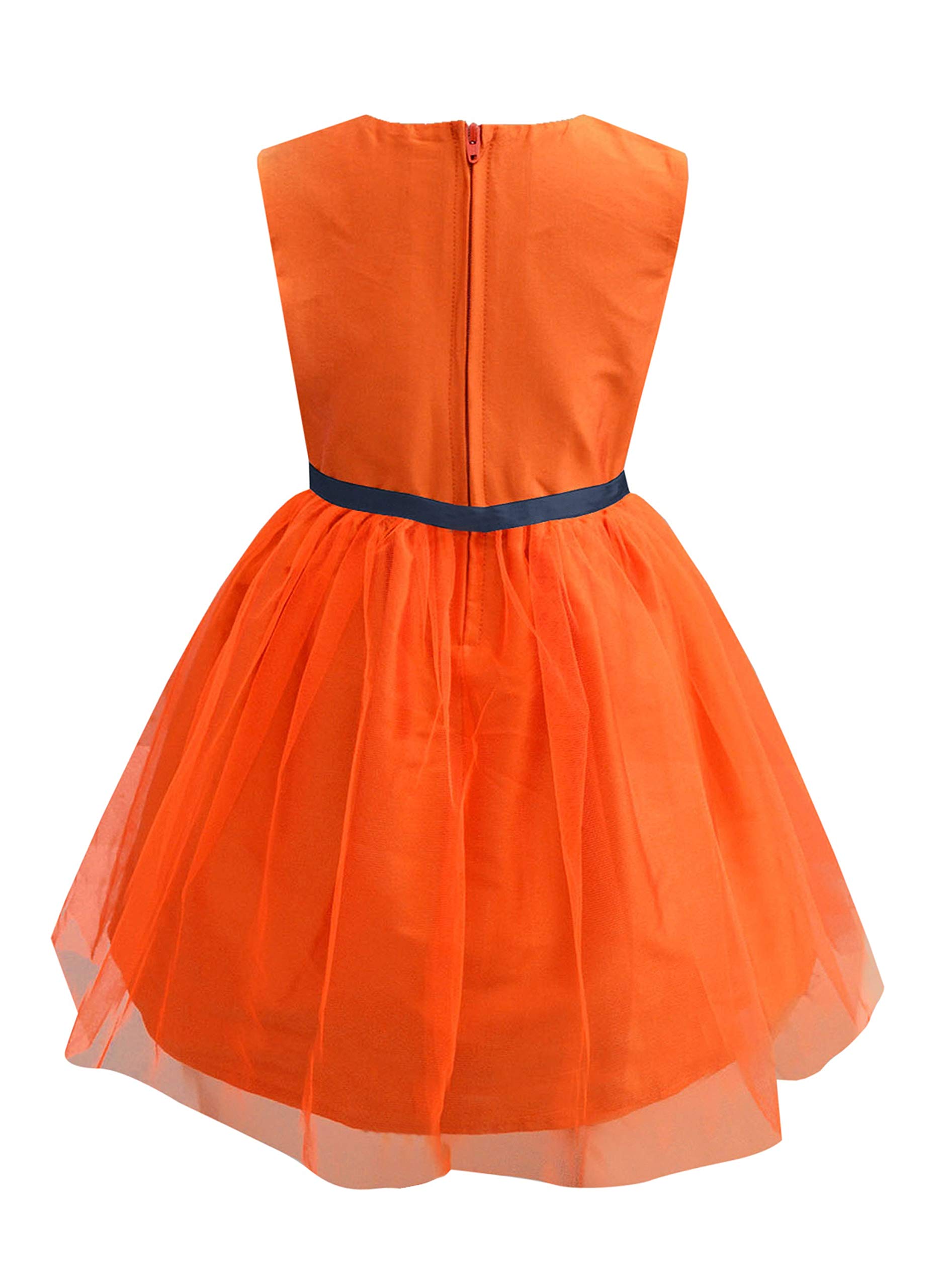 A.T.U.N. (ALL THINGS UBER NICE) Vestido bordado sin mangas hasta la rodilla para niñas para fiestas y ocasiones especiales