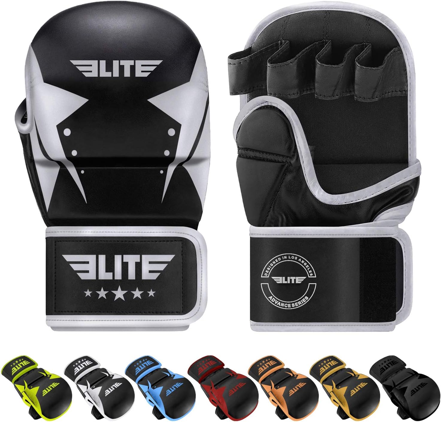 MMA Grappling Training Sparring Mitts Gloves, Elite Sports Best MMA Gloves for Grappling Martial Arts