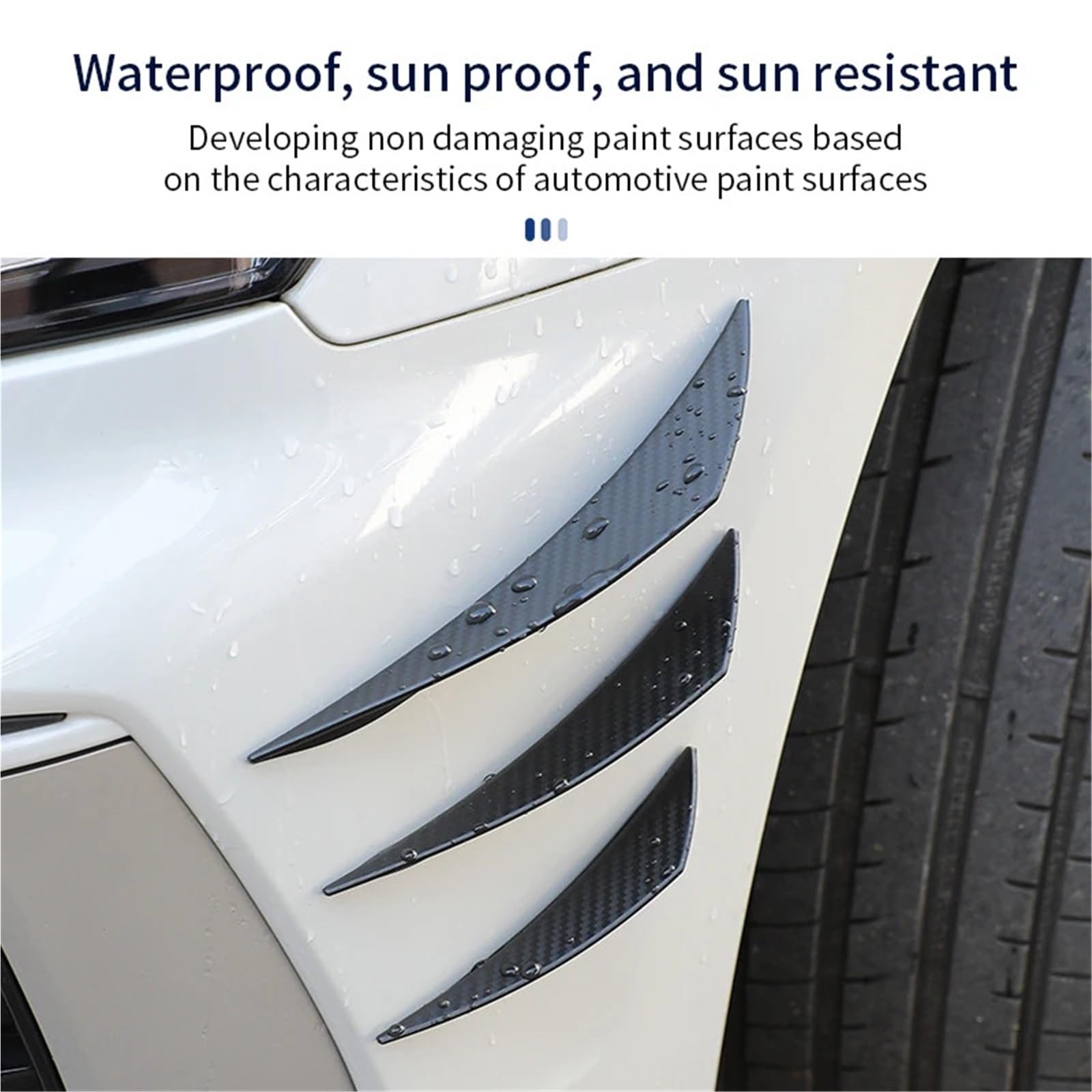 4/6 sztuk uniwersalny przedni zderzak wargi dekoracje dyfuzor Splitter płetwy spoiler nadwozia Canards Valence podbródek Tuning samochodu Canard Decor(6PCS Black)