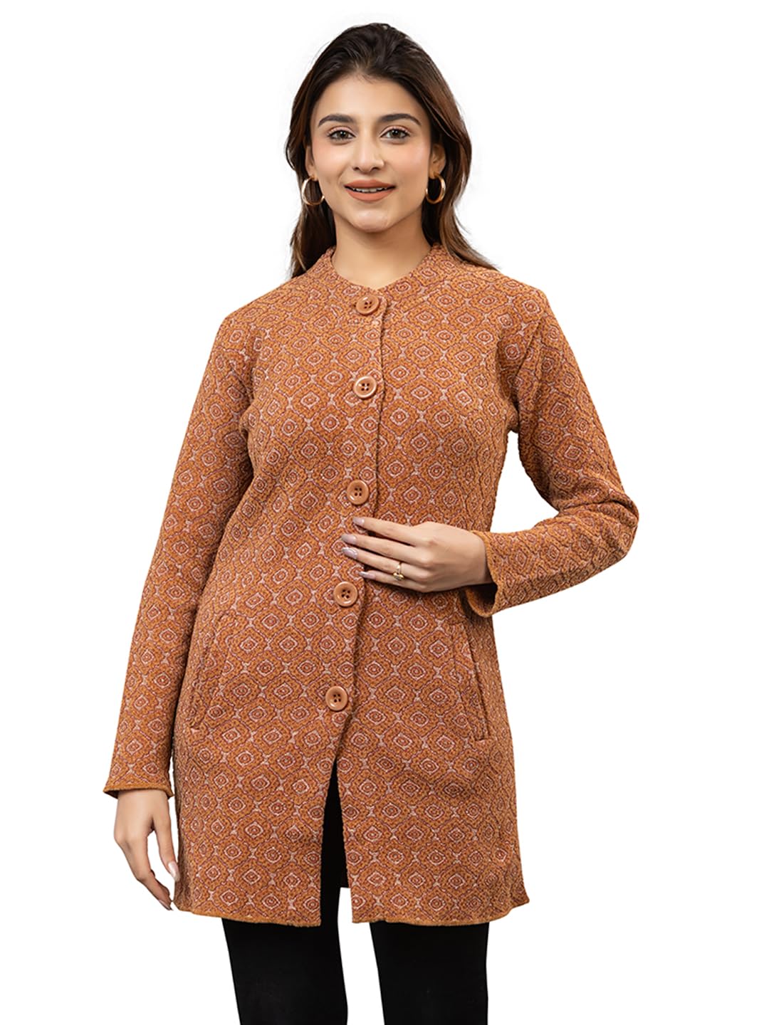 twenty me Women's Open Front Longline Knit Cardigan Sweater Soft and Warm Cardigan with Side Pockets Casual & Lightweight Cover-Up (4692-New)-picture-26