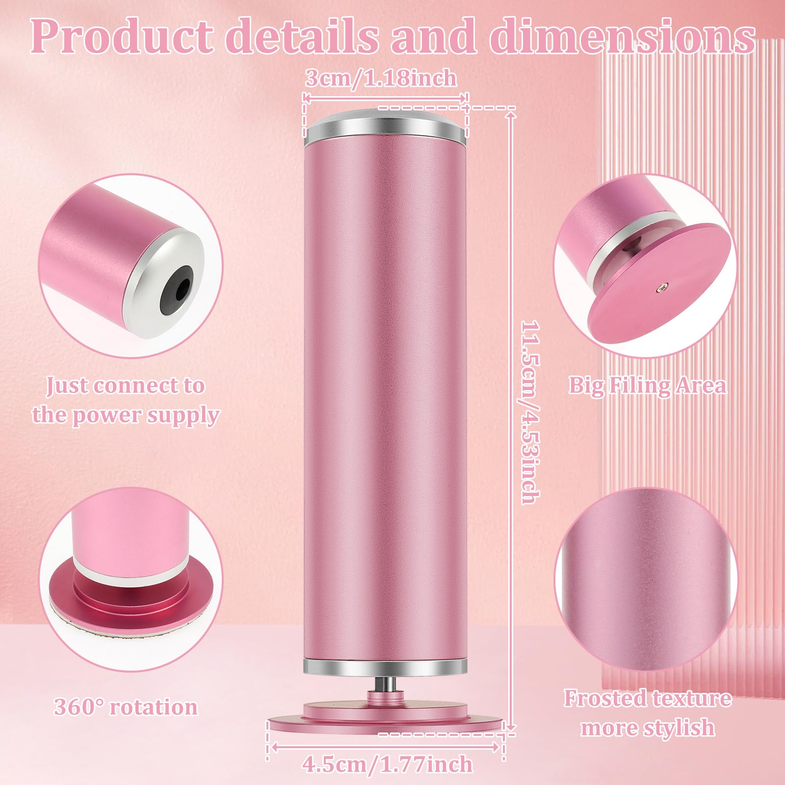 Electric Foot Callus Remover with 60 Sandpapers, Adjustable Speed Pedicure Tool, Safe and Effective Callus Remover for Dead Skin and Hard Feet