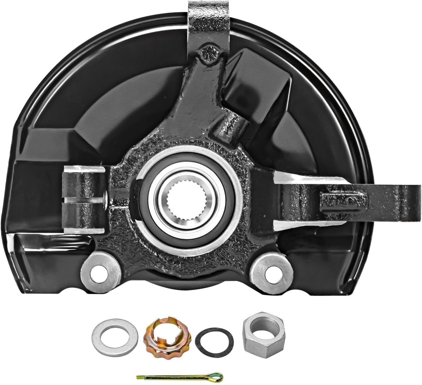 Detroit Axle - Front Left Steering Knuckle for 2007-2017 Jeep Patriot Compass Dodge Caliber 2008 2009 2010 2011 2012 2013 2014 2015 2016 Driver Side Steering Knuckle & Wheel Bearing Hub Assembly